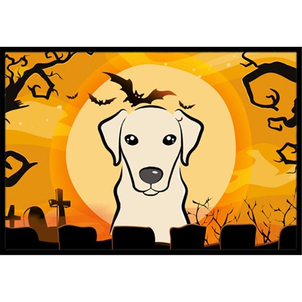 Micasa Halloween Yellow Labrador Indoor & Outdoor Mat24 x 36 in. MI252728 - main
